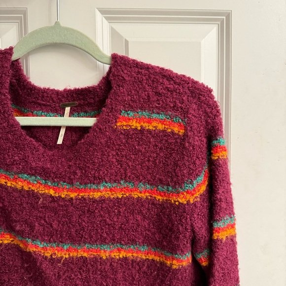 Free People Boxy Crop Fuzzy Sweater - Picture 2 of 7